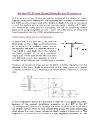 Power Supply Using Power Transistors