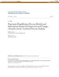 Punctuated Equilibrium, Process Models and Information