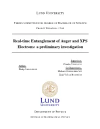 Real-Time Entanglement of Auger and XPS Electrons: a Preliminary Investigation