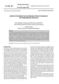 Scientific Rationale for the Movable Pipeline Technology for Transporting Cng by Sea