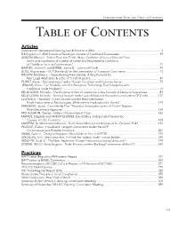 Table of Contents Table of Contents