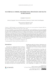 Waterfalls: Forms, Distribution, Processes and Rates of Recession