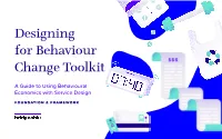 A Guide to Using Behavioural Economics with Service Design