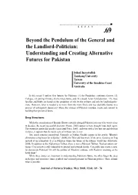 Beyond the Pendulum of the General and the Landlord-Politician: Understanding and Creating Alternative Futures for Pakistan