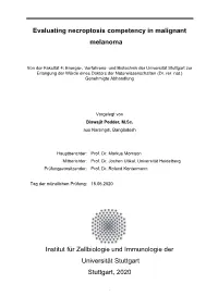 Evaluating Necroptosis Competency in Malignant Melanoma