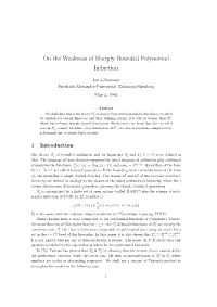 On the Weakness of Sharply Bounded Polynomial Induction
