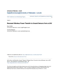 Resonant Wireless Power Transfer to Ground Sensors from a UAV