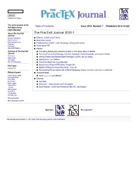 The Practex Journal 2012-1