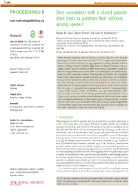 Does Coevolution with a Shared Parasite Drive Hosts to Partition Their Defences Among Species?