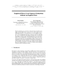 Empirical Bayes Least Squares Estimation Without an Explicit Prior