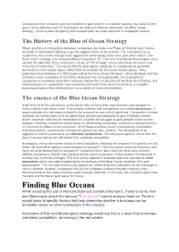 Finding Blue Oceans While Avoiding the Use of Harvard Business School’S Michael E