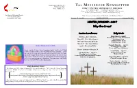 Th E Messenger Newsletter
