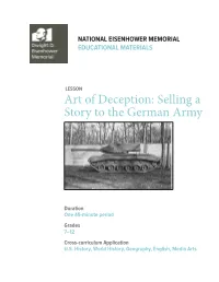 Art of Deception: Selling a Story to the German Army