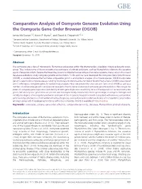 Comparative Analysis of Oomycete Genome Evolution Using the Oomycete Gene Order Browser (OGOB)