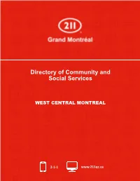 Directory of Community and Social Services