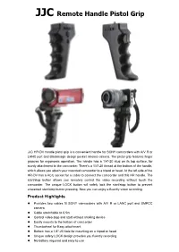 JJC Remote Handle Pistol Grip
