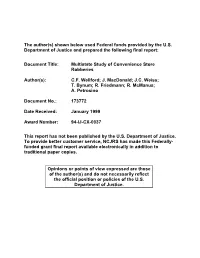 Multistate Study of Convenience Store Robberies