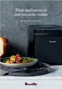 Nine Appliances in One Versatile Cooker
