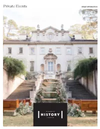 Private Event Sales Brochure