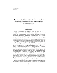 The Impact of the Number Field Sieve on the Discrete Logarithm Problem In