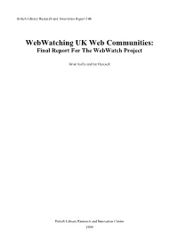 Webwatch Final Report