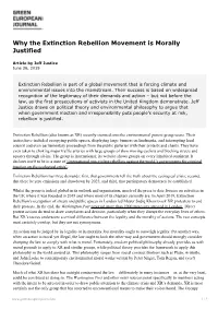 Why the Extinction Rebellion Movement Is Morally Justified