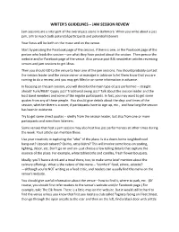 Writer's Guidelines – Jam Session Review
