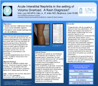 Acute Interstitial Nephritis in the Seeting of Volume Overload