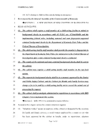 AN ACT Relating to Child Welfare and Declaring an Emergency. 1 Be It