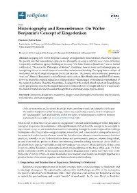 Historiography and Remembrance: on Walter Benjamin's Concept Of