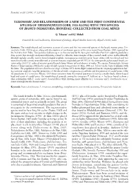 Taxonomy and Relationships of a New and the First