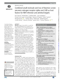 Combined Small Molecule and Loss-Of-Function Screen Uncovers Estrogen Receptor Alpha and CAD As Host Factors for HDV Infection A