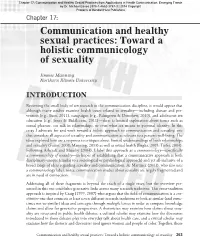 Communication and Healthy Sexual Practices from Applications in Health Communication: Emerging Trends by Dr