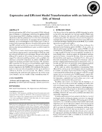 Expressive and Efficient Model Transformation with an Internal DSL