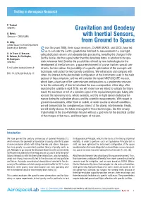 Gravitation and Geodesy with Inertial Sensors, from Ground to Space