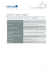 Interreg CE Outputs