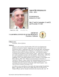 Interview with Aron Kuppermann
