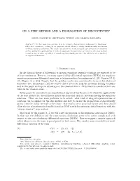 On a Step Method and a Propagation of Discontinuity