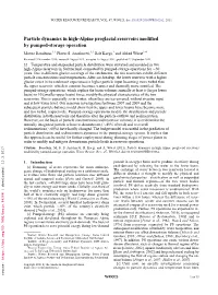 Particle Dynamics in High-Alpine Proglacial Reservoirs Modified by Pumped-Storage Operation Matteo Bonalumi,1,2 Flavio S