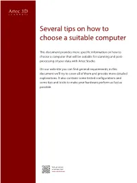 Several Tips on How to Choose a Suitable Computer