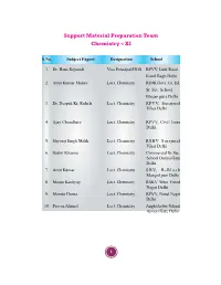 Support Material Preparation Team Chemistry – XI