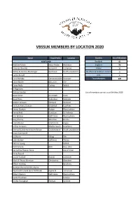 Vbssuk Members by Location 2020