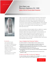 Zero Data Loss Recovery Appliance X8 / X8M