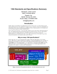 1394 Standards and Specifications Summary Michael D