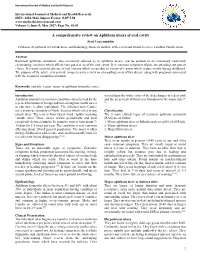 A Comprehensive Review on Aphthous Ulcers of Oral Cavity