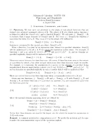 Advanced Calculus: MATH 410 Functions and Regularity Professor David Levermore 6 August 2020