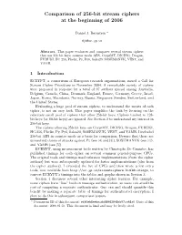 Comparison of 256-Bit Stream Ciphers at the Beginning of 2006