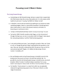 Focusing Level 2 Week 4 Notes