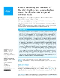 Genetic Variability and Structure of the Olive Field Mouse: a Sigmodontine Rodent in a Biodiversity Hotspot of Southern Chile
