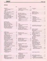 Index 1972 Articles